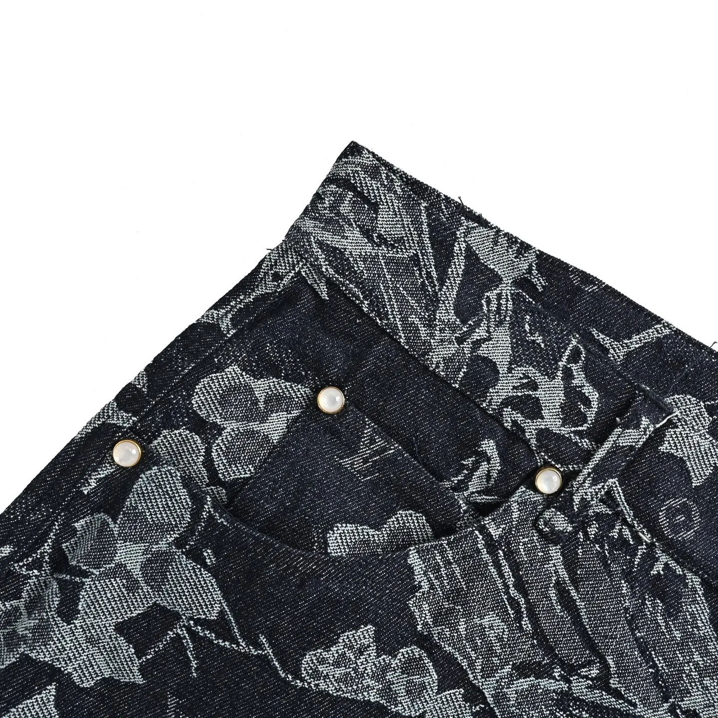 Louis Vuitton/Louis Vuitton floral denim suit shorts